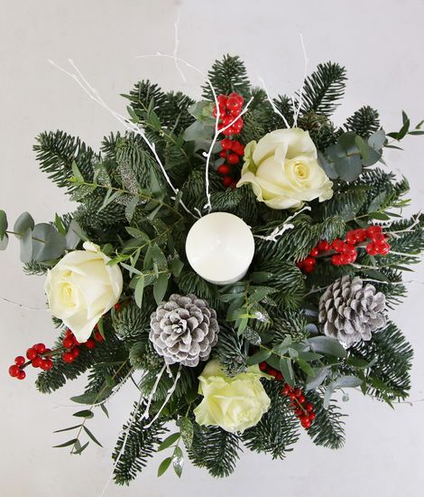 Christmas Candle Arrangement